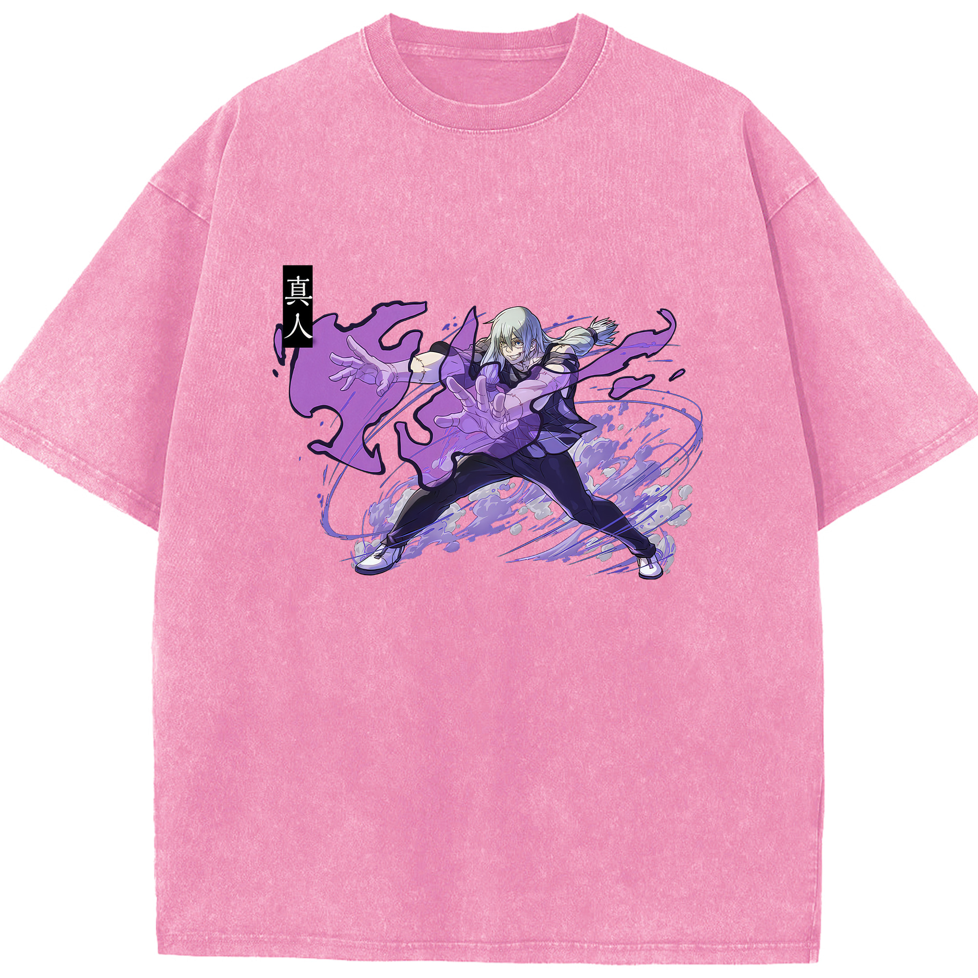（画像用） 呪術廻戦 Jujutsu Kaisen 綿100% ヴィンテージ風 半袖Tシャツ（フロントプリント）